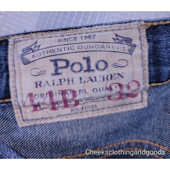 Polo Ralph Lauren Hampton Straight Distressed Jeans Men's 44Bx32 - Picture 6 of 7